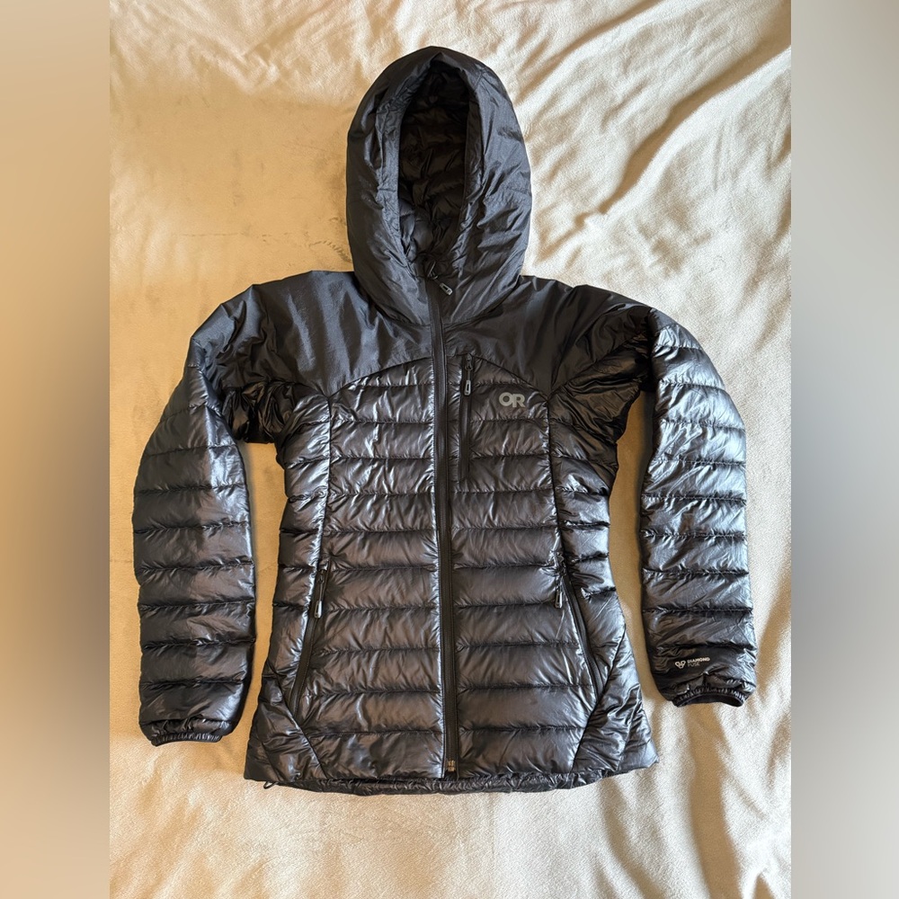 Outdoor Research Women’s Helium Down Hooded Jacket - Black - XS